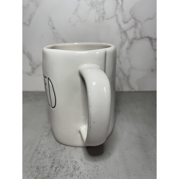 Rae Dunn Magenta BLESSED White Coffee Mug Artisan Collection 192 Tea Cup - Picture 2 of 8